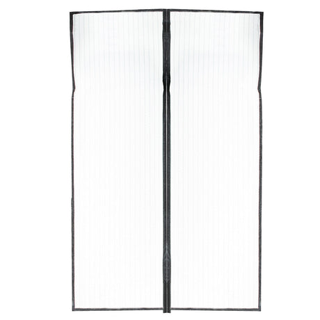 Magnetiskt myggnät för dörr 100x210 cm svart själstängande