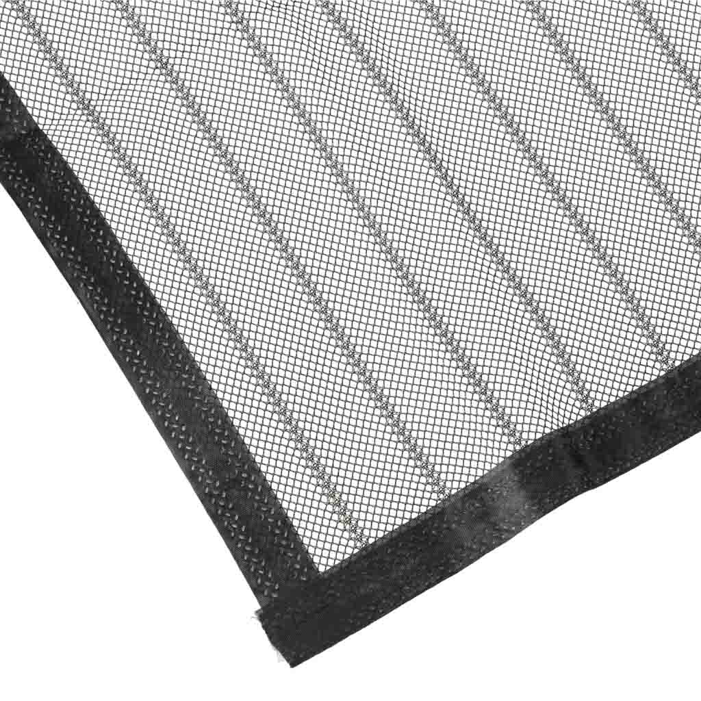 Magnetiskt myggnät för dörr 100x210 cm svart själstängande