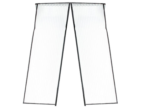 Magnetiskt myggnät för dörr 110x220 cm svart polyester med stift