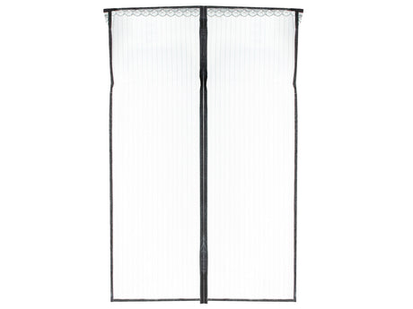 Magnetiskt myggnät för dörr 110x220 cm svart polyester med stift