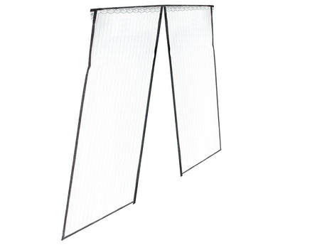Magnetiskt myggnät för dörr 110x220 cm svart polyester med stift