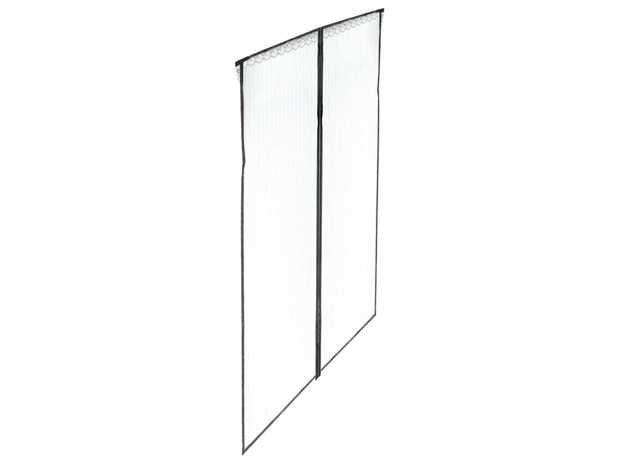Magnetiskt myggnät för dörr 160x230 cm svart med klämmor