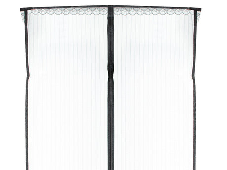 Magnetiskt myggnät för dörr 160x230 cm svart med klämmor