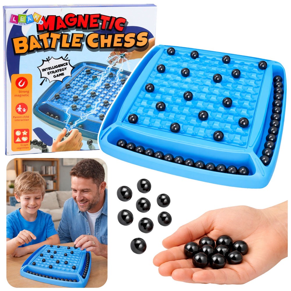 Magnetiskt strategispel med 20 kulor, 1–4 spelare, plastbräde