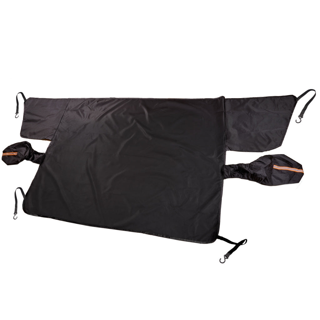 Magnetiskt vindruteskydd frostskydd 260x112 cm 6 magneter svart