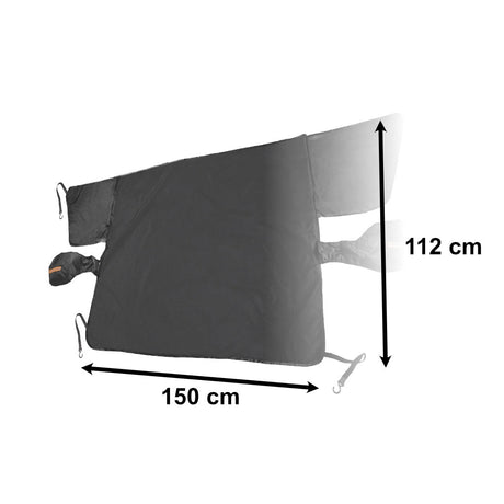 Magnetiskt vindruteskydd frostskydd 260x112 cm 6 magneter svart