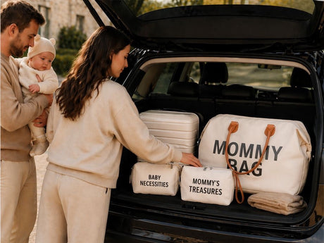 Mammaväska 3-i-1 set med kosmetikväska/organiserare beige