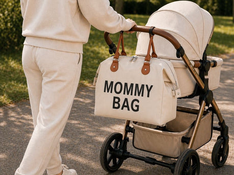 Mammaväska 3-i-1 set med kosmetikväska/organiserare beige