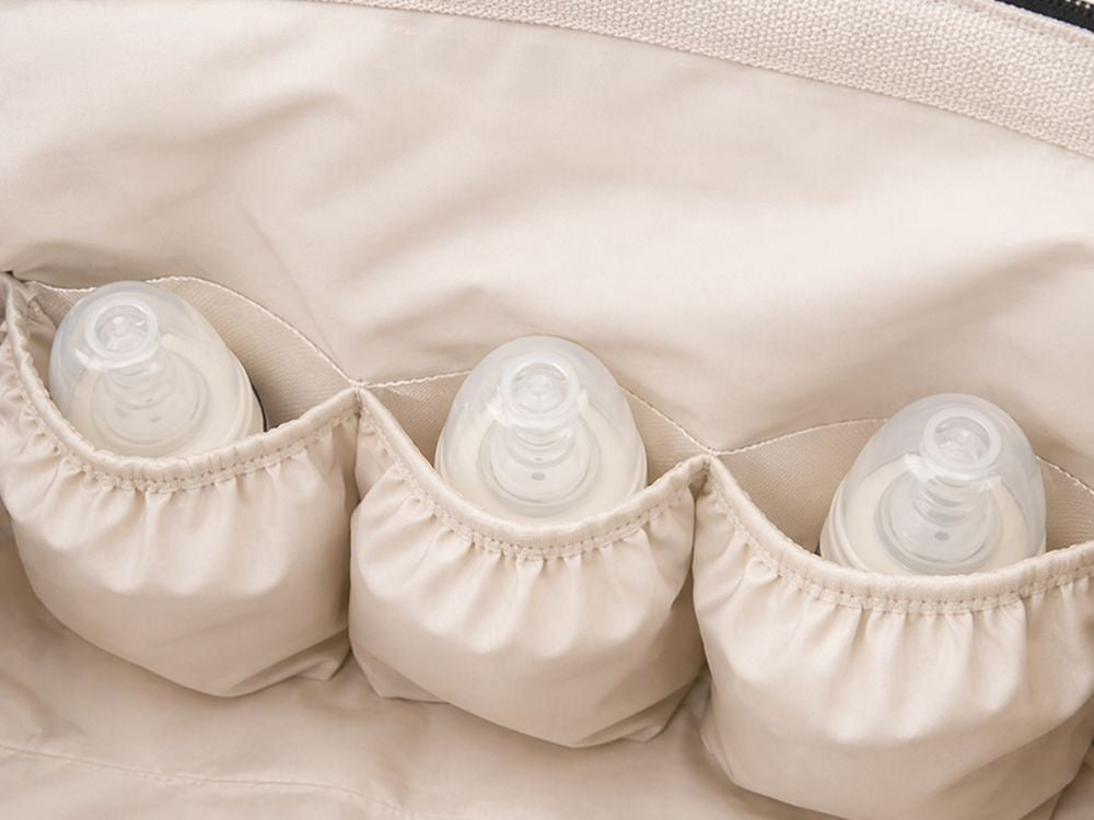 Mammaväska 3-i-1 set med kosmetikväska/organiserare beige