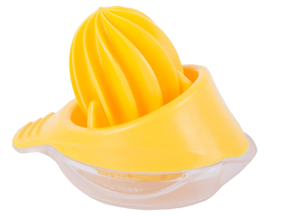 Manuell citruspress i plast 50 ml gul 12,5x8 cm