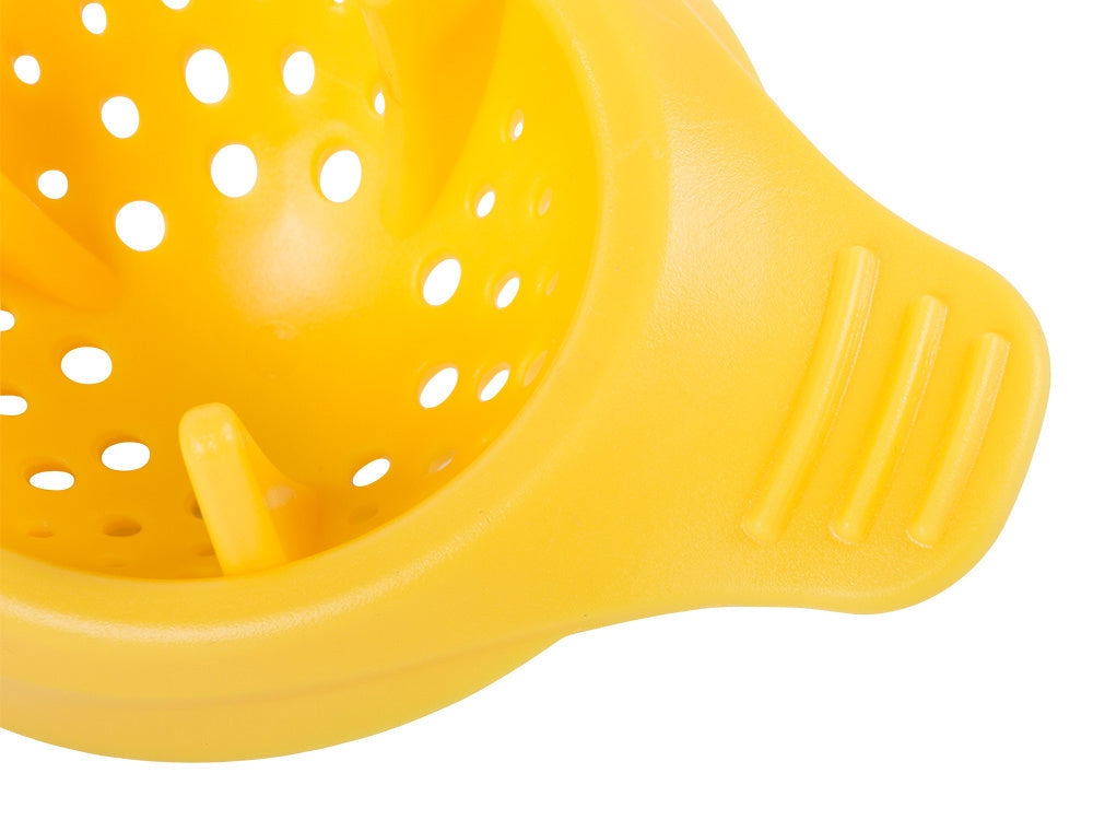 Manuell citruspress i plast 50 ml gul 12,5x8 cm
