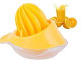 Manuell citruspress i plast 50 ml gul 12,5x8 cm