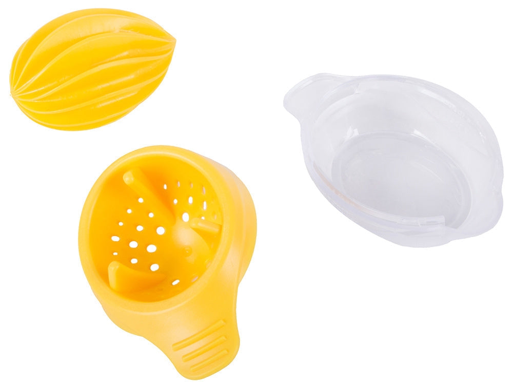 Manuell citruspress i plast 50 ml gul 12,5x8 cm