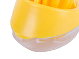 Manuell citruspress i plast 50 ml gul 12,5x8 cm