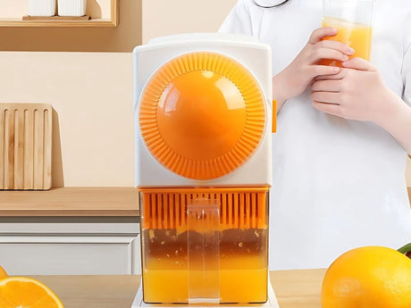 Manuell citruspress med behållare 500 ml plast