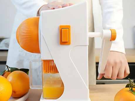Manuell citruspress med behållare 500 ml plast