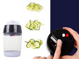 Manuell grönsaksskärare spiralizer med behållare 400 ml vit/svart