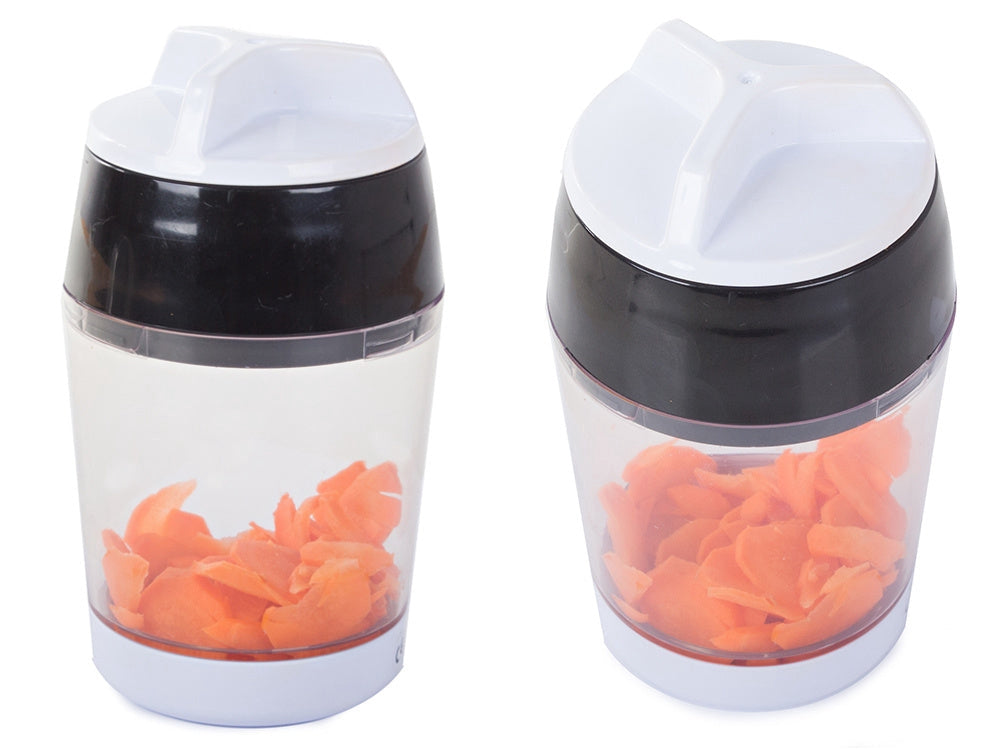 Manuell grönsaksskärare spiralizer med behållare 400 ml vit/svart