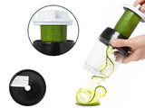 Manuell grönsaksskärare spiralizer med behållare 400 ml vit/svart