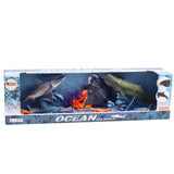 Marina djurfigurer set 10 st i gummi/plast, stora figurer ca 15 cm