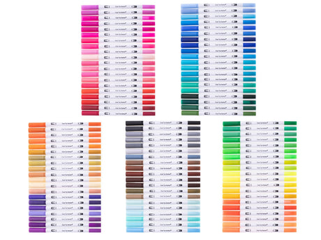 Markers set 100 st dubbelsidiga 0,4 mm + 1–2 mm i plastetui