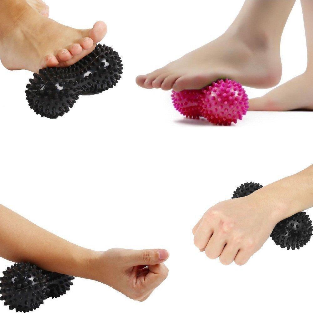 Massageboll för muskler PVC 15x6,5 cm för träning, färg slumpmässig