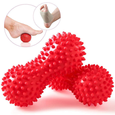 Massageboll för muskler PVC 15x6,5 cm för träning, färg slumpmässig