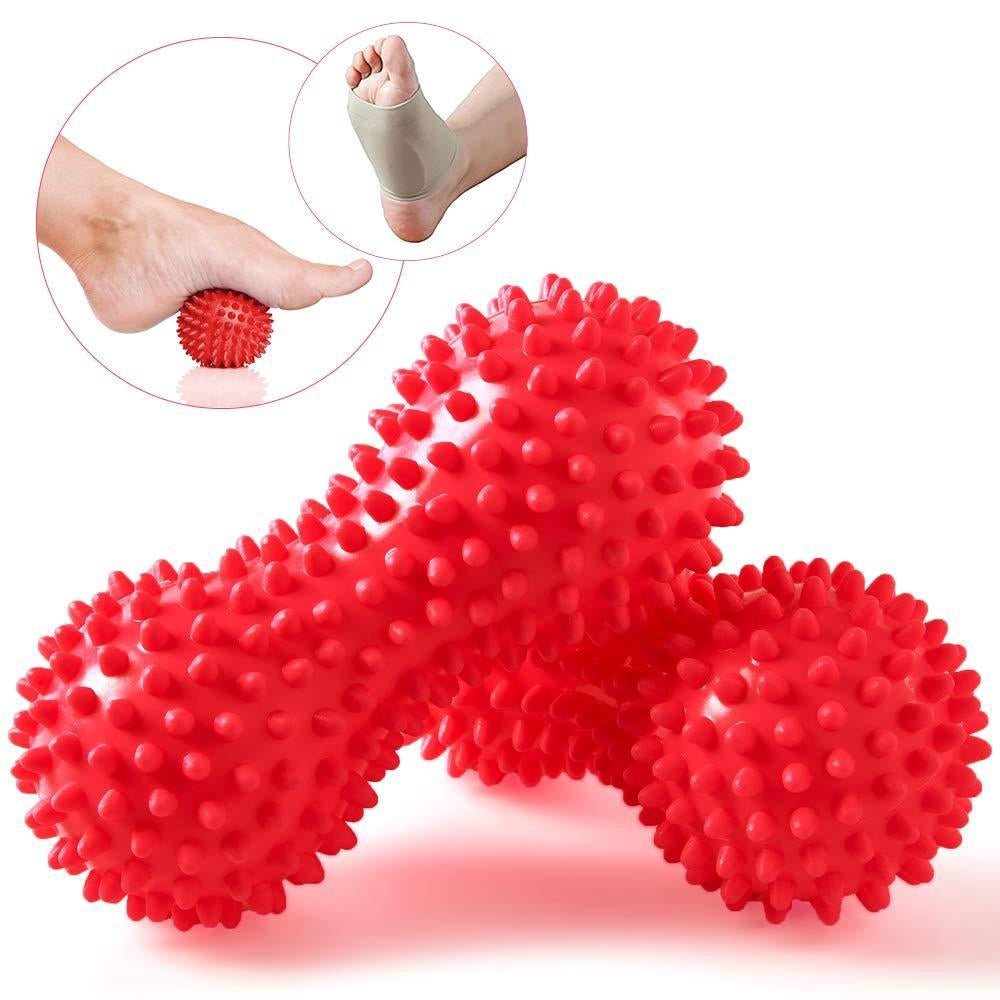 Massageboll peanut-form PVC 15x6,5 cm 2-pack (slumpmässig färg)