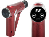 Massagepistol 32 intensitetsnivåer 4 massagehuvuden USB-C röd