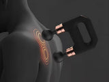 Massagepistol uppladdningsbar USB-C 6 nivåer 4 massagehuvuden svart