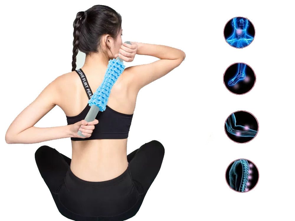 Massage roller med 12 roterande rullar 41 cm