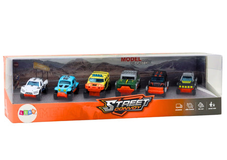 Metallbilar off-road leksaksbilar 6-pack 7 cm, från 3 år