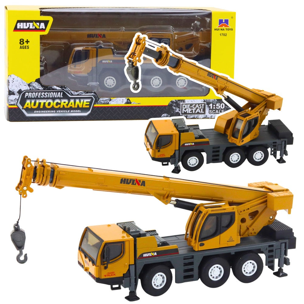 Metallkranmodell 1:50 HUI NA Autokrane 1702 med rörliga delar