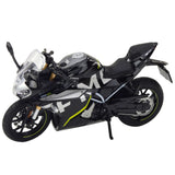 Metallmodell sportmotorcykel 17 cm svart med ljus/ljud inkl. 3x AG13