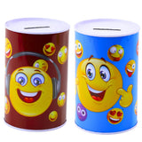Metallpengabank med emotikontryck 13x8x8 cm, 1-pack