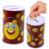 Metallpengabank med emotikontryck 13x8x8 cm, 1-pack