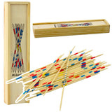 Mikado spel i trä 41 stickor med trälåda