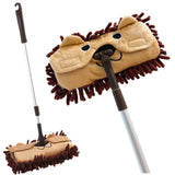 Mikrofibermopp med teleskophandtag 46–70 cm brun djurmotiv