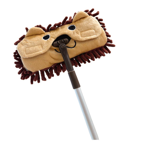 Mikrofibermopp med teleskophandtag 46–70 cm brun djurmotiv