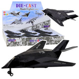 Militärflygplan leksak 21 cm med ljus/ljud, pull back, skala 1:400