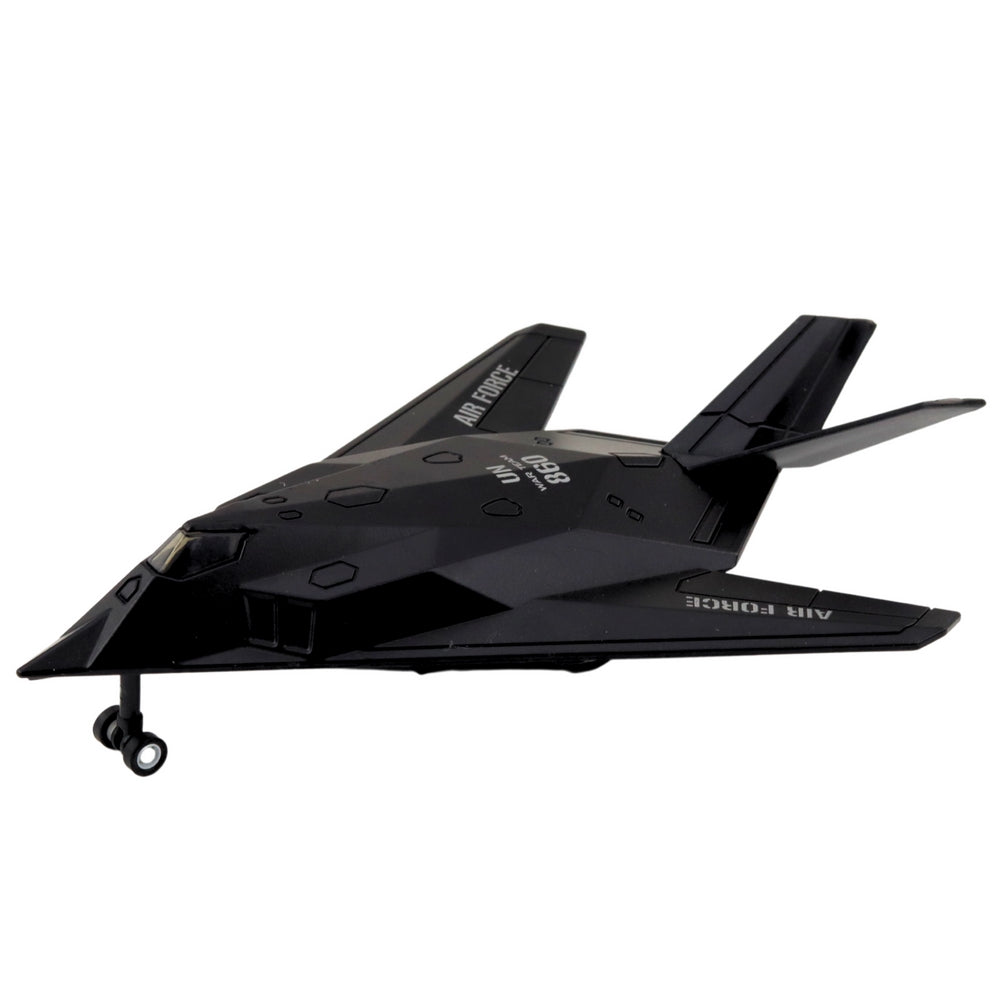 Militärflygplan leksak 21 cm med ljus/ljud, pull back, skala 1:400