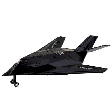 Militärflygplan leksak 21 cm med ljus/ljud, pull back, skala 1:400
