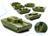 Militärleksak set 307 delar med 240 soldater, 6 tankar och flygplan