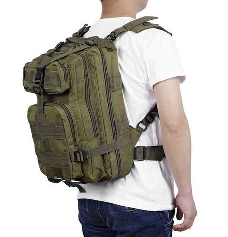 Militärryggsäck 35L vattentät MOLLE med snabbkoppling, olivgrön