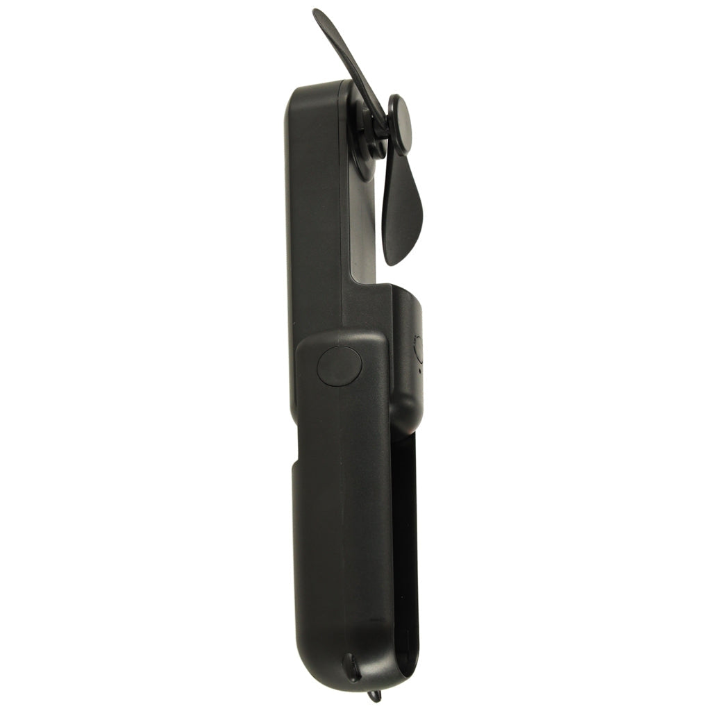 Mini USB-fläkt 2-i-1 hand/skrivbord 1200mAh USB-C svart