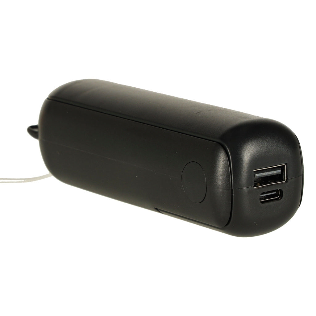 Mini USB-fläkt 2-i-1 hand/skrivbord 1200mAh USB-C svart