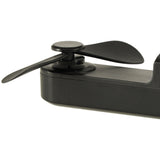 Mini USB-fläkt 2-i-1 hand/skrivbord 1200mAh USB-C svart