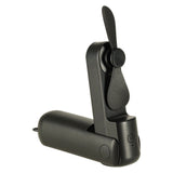 Mini USB-fläkt 2-i-1 hand/skrivbord 1200mAh USB-C svart