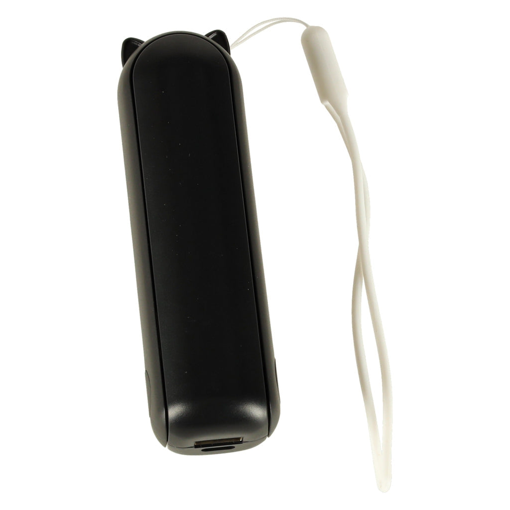 Mini USB-fläkt 2-i-1 hand/skrivbord 1200mAh USB-C svart
