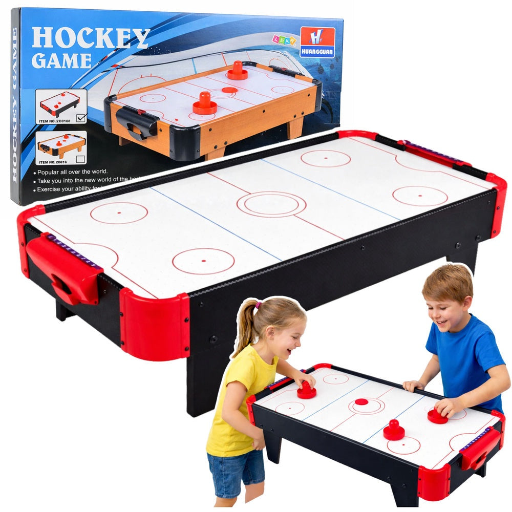 Mini air hockey bordsspel 61x32,5 cm batteridrivet 2 spelare